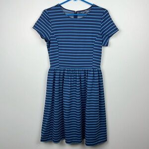 Peter Som for Design Nation striped pleated short sleeve dress size medium